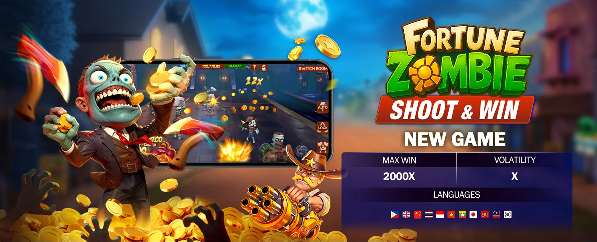 Playtime Registration Hero Image - Golden casino chips and a vibrant online gaming interface.